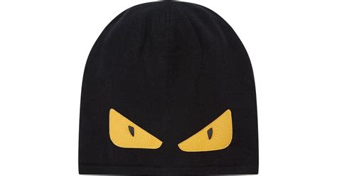 fendi hat monster eyes|Fendi Knitted Monster Eye Beanie in Black for Men .